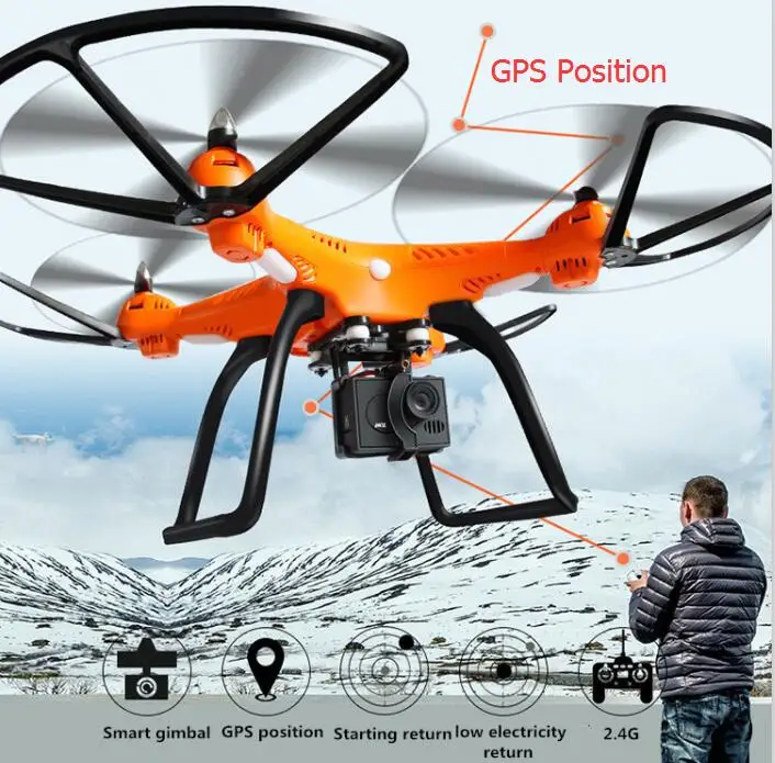 Professional GPS RC font b drone b font 2 4G attitude hold adjust gimbal remote control