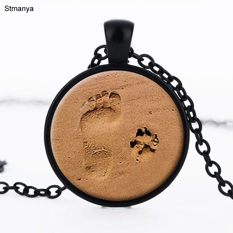 

Hot Women Fashion Cute Retro pendant Necklace Retro dog footprints Party Gift Jewelrty N1061