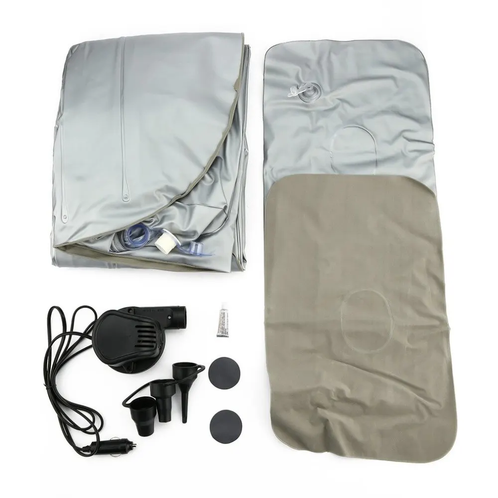 Coche multifuncional colchón de la cama de aire cama coche asiento colchón Extra con la reparación de la bomba de aire de dos almohadas
