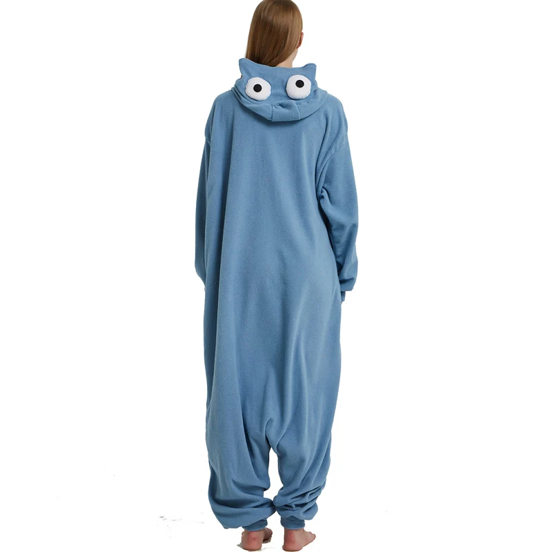 Cookie Monster Kigurumi Cartoon Onesie Jumpsuit Adult Sesame Street Pajamas For Women Sleepwear Pyjamas Cosplay Halloween Party