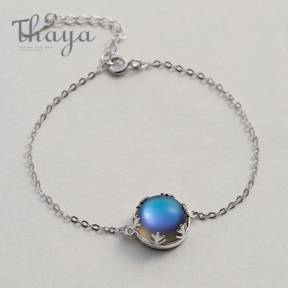Cheap Thaya Aurora Ladies Bracelets s925 Silver Gradient Crystal Magical Bracelet Female Simple Elegant Dainty Friendship Jewelry