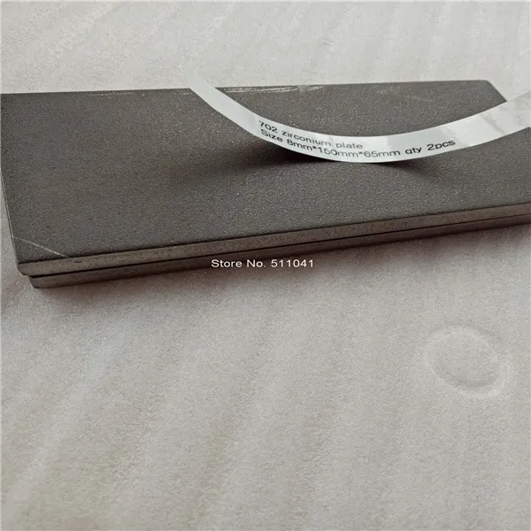 

2pcs 702 zirconium sheet 8*65*150 zirconium plate wholesale price free shipping