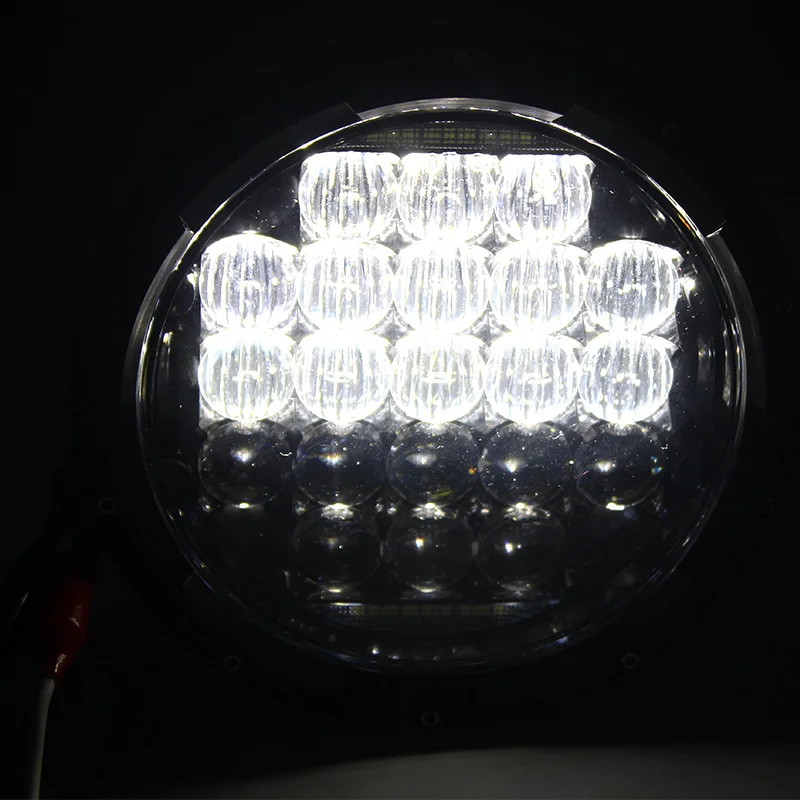 FADUIES 2psc BlackChrome 7 inch 5D LED Headlight Round H4 HiLo Beam Headlamp with DRL For Jeep Wrangler 2007-2016 Hummer H1&H2 (14)