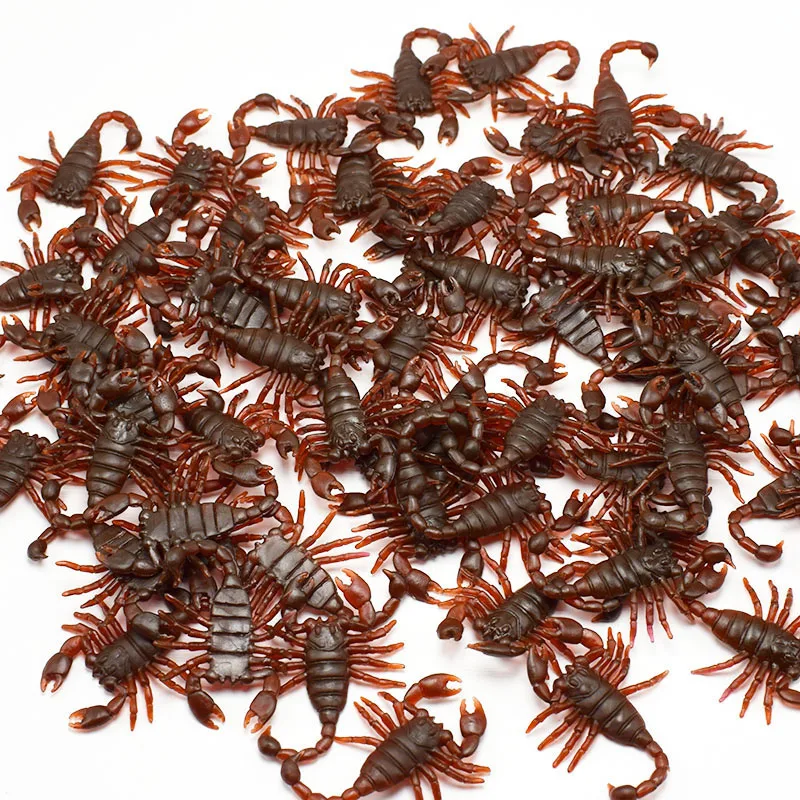 

10pcs/lot High Simulation Scorpion Triky Toy Children Play Fun Frank Jouet Horror People Gift Toys