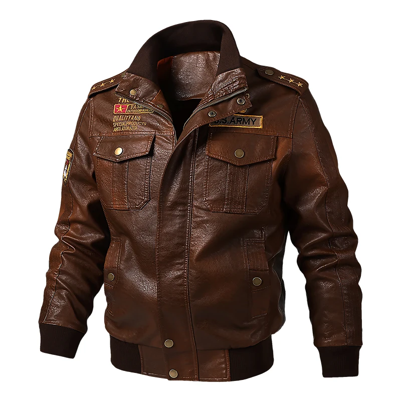 Прямая поставка, брендовая мотоциклетная кожаная куртка, мужские Куртки из искусственной кожи, Jaqueta De Couro Masculina, мужские кожаные пальто, 4XL 5XL - Цвет: 8823 Orange