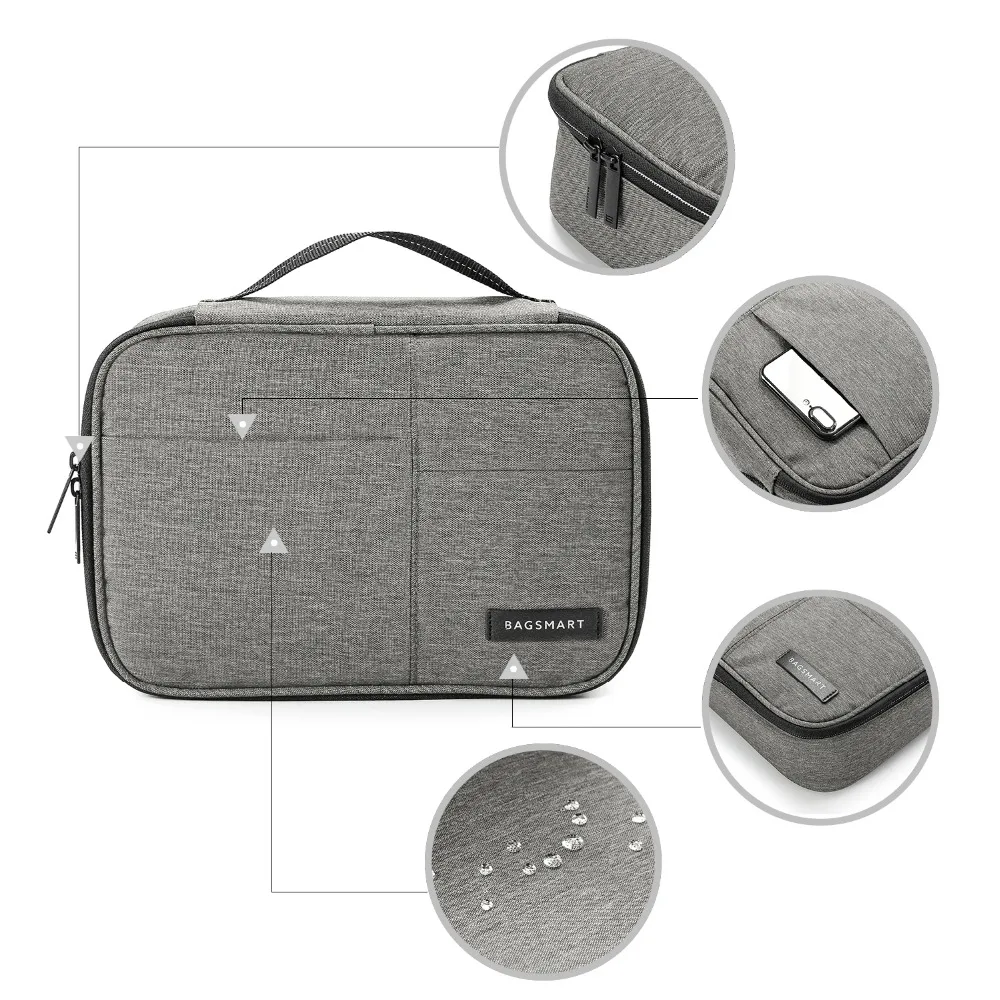 Waterproof Travel Electronic Accessories Organizer Bag Large Capacity Cable Storage Bag Fashion Design Travel Accessories Bags
