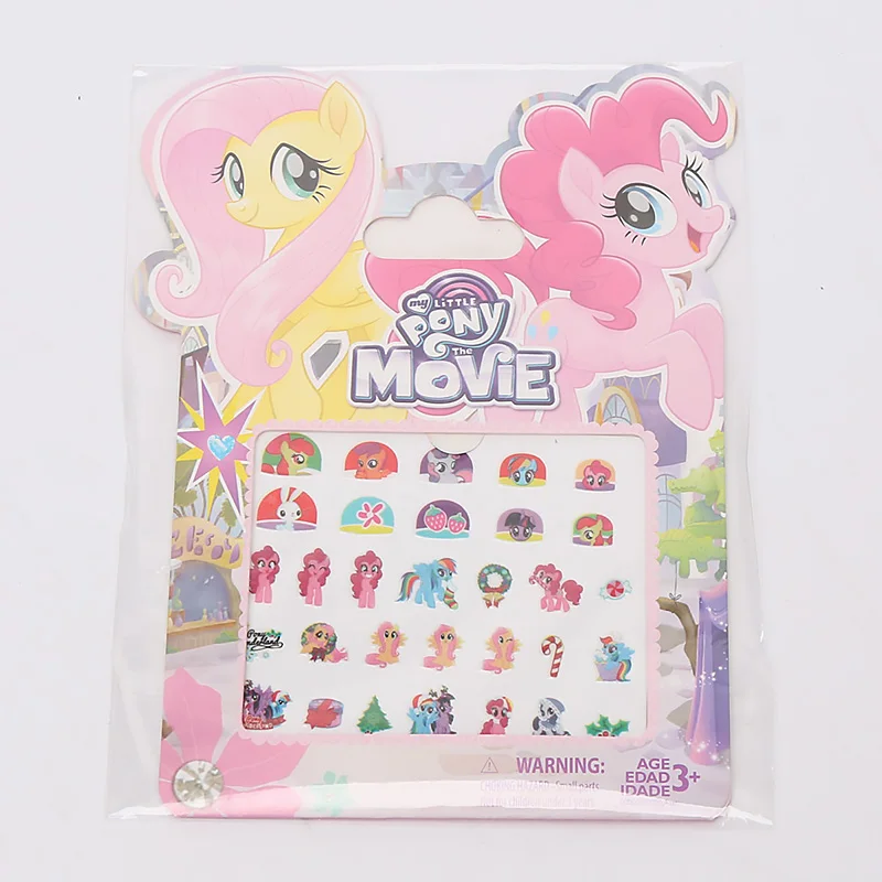 5 шт./компл. игрушки My Little Pony ПВХ Стикеры с изображением пони пакет для девочек наклейки для ногтей 3D всех цветов радуги; платье с Сумеречной искоркой Пинки