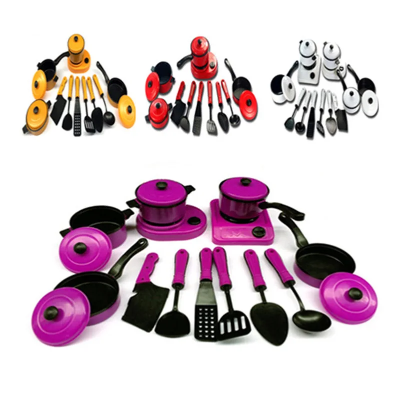

Kids Kitchen Set Pretend Play Kitchen Utensils Toys Educational Kids Toy Artificial Tableware Cooking Pots Children Pans Food