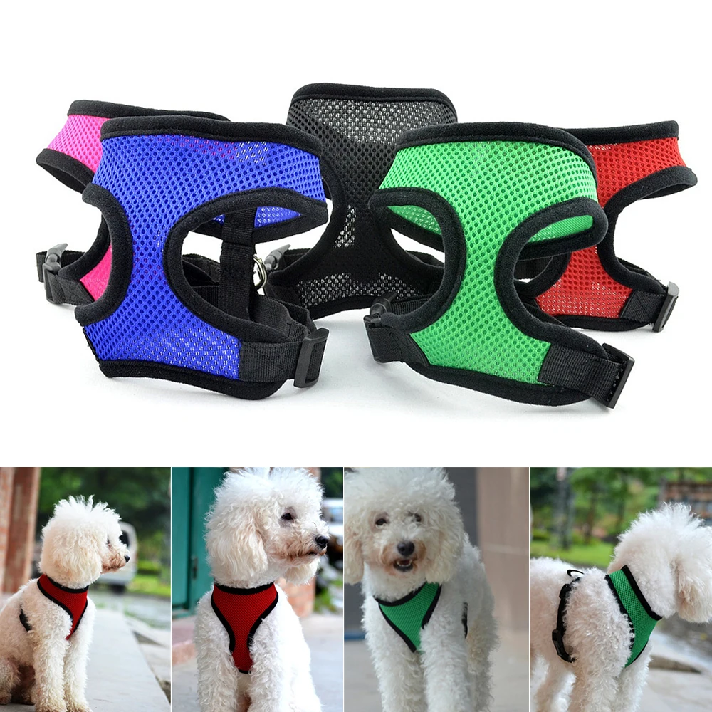 1PC Pet Dog Chest Breathable Dog Harness Nylon Mesh Vest Harness for