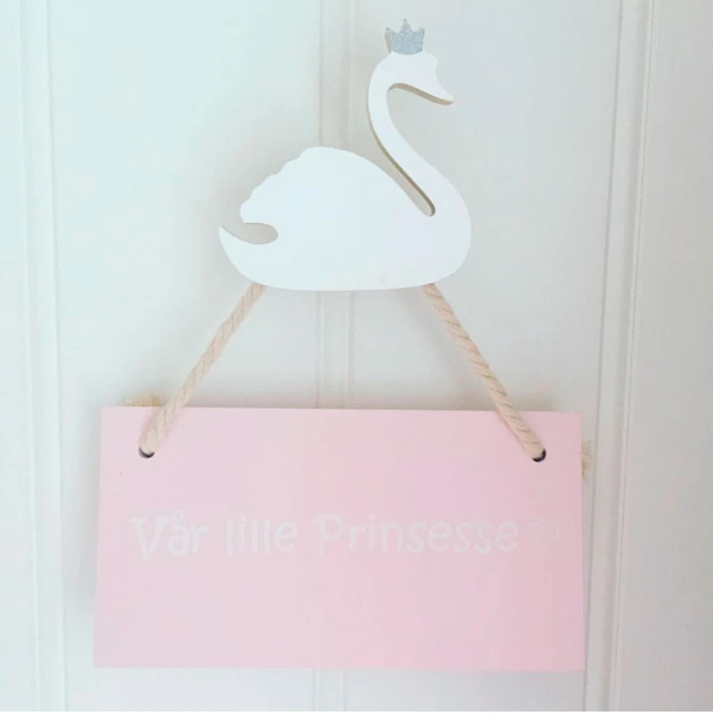 

Cute Swan Wooden Clothes Hooks Hanger Wall Decor Children Bedroom Ornaments