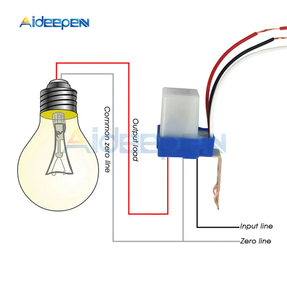 

Automatic Auto On Off Photocell Street Light Switch AC DC 12V 24V 220V 50-60Hz 10A Photo Control Photoswitch Sensor Switch