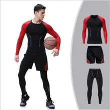 2018 new 3pcs/set men running set tracksuits sportsmen wear for fitness leggings for fitness sport suit sweatshirts clothes for