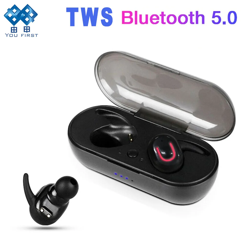 

YOU FIRST Bluetooth Earphone Wireless Earbuds TWS Earphones Bluetooth 5.0 Stereo with Mic Charging Box for Smart Phone iPhone