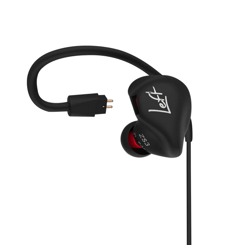 KZ ZS3 Ergonomic Detachable Cable Earphone In Ear Audio Monitors Noise Isolating HiFi Music Sports Earbuds With Microphones