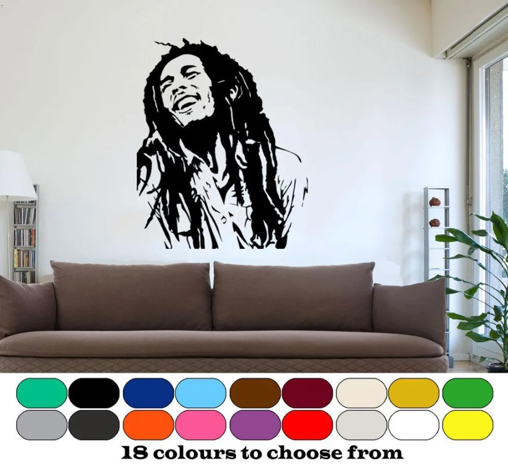 3d Poster Klassieke Bob Marley Muur Grafische Vinyl Muurschildering Sticker  Cool Hiphop Home Decor Jongen Slaapkamer Muur Decoratie Vinilos d291 -  AliExpress, image size:1000x918