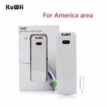 KuWfi разблокирована 4 г WI-FI маршрутизатор USB Беспроводной WI-FI модем LTE USB сети Hotspot ключ Поддержка США/CA/ мексика/Аргентина/Чили/Перу