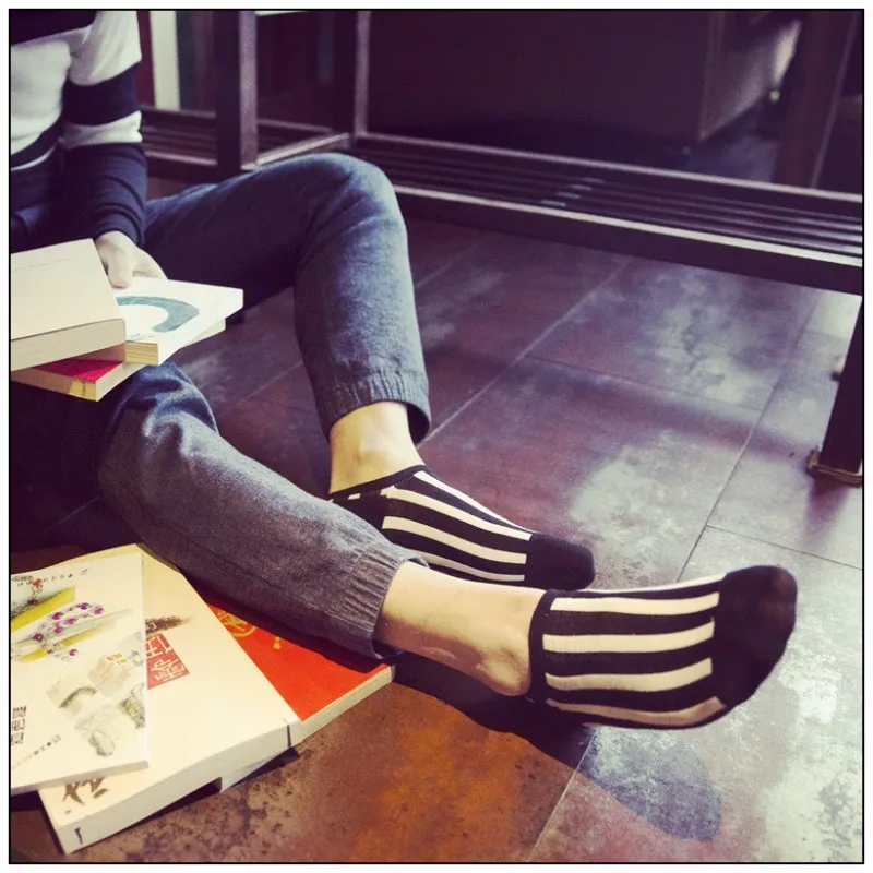 Cody Сталь носки до лодыжки Для мужчин модные простые полосатые хлопковые мужские Носки для девочек Повседневное универсальные Для мужчин