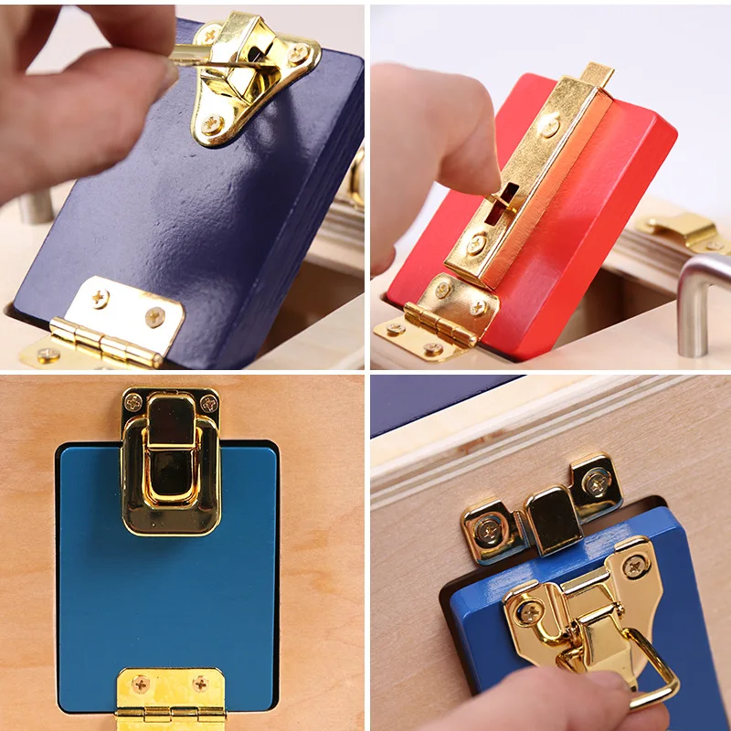  Montessori teaching aids lock box 3-6 years old baby learning to unlock exercises Montessori early  - 33037366723