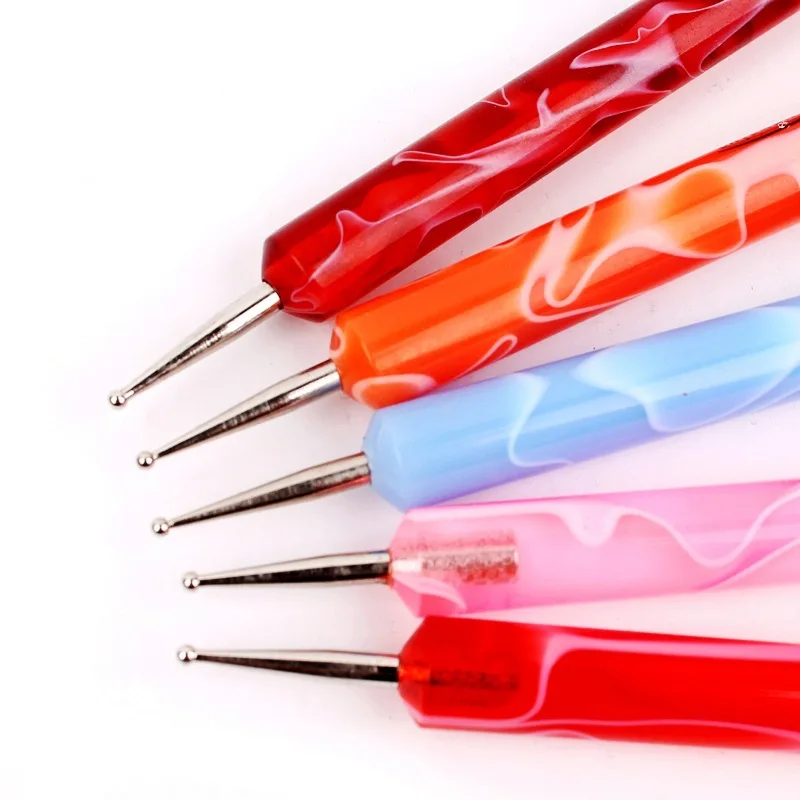 Nail Art Dotting Tools 5 pcs Picking Stick Wax Pencil for Rhinestones