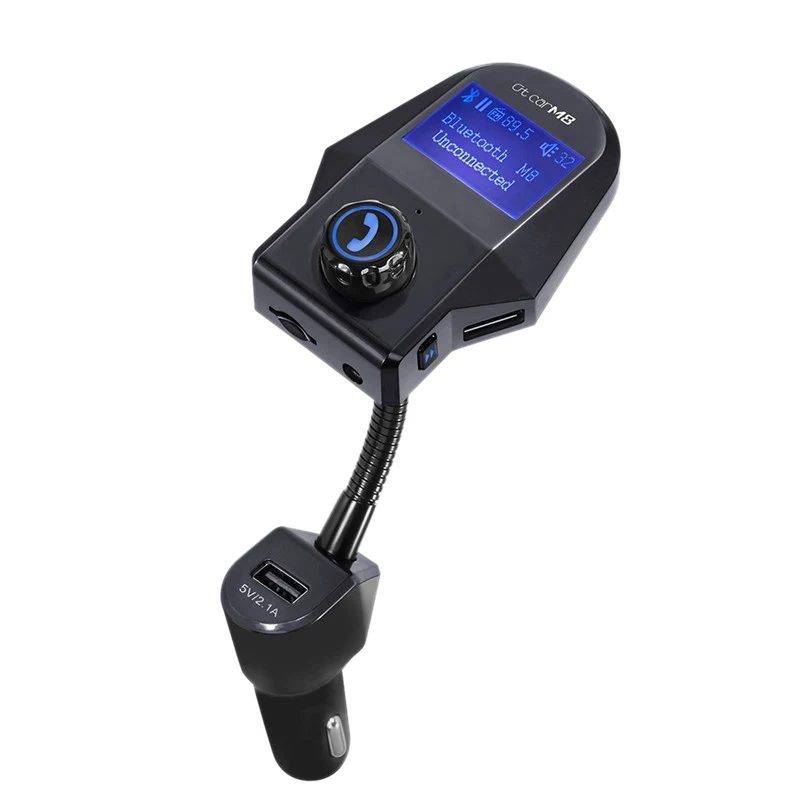 Bluetooth Car Kit Handsfree MP3 Audio Music Player 3.5mm AUX Receiver Music FM Transmitter Modulator 5V/3.1A Car Charger