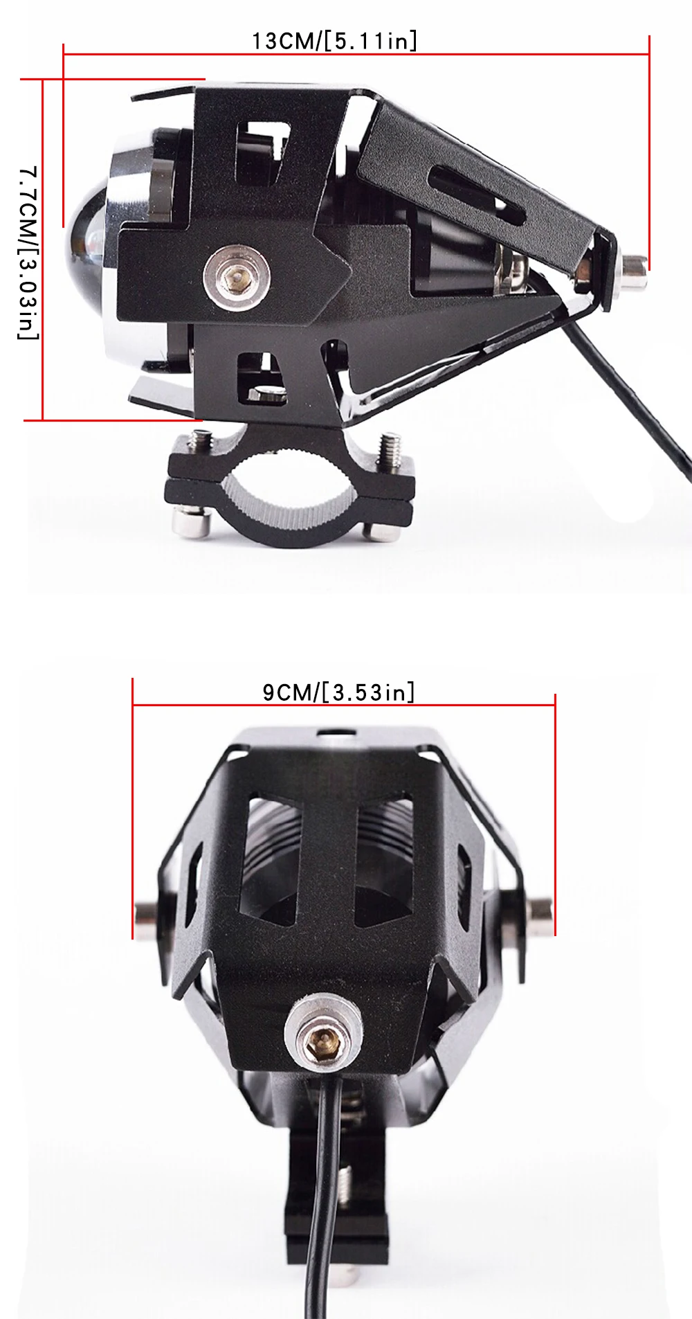 WUPP 1 шт. 125 Вт мото rcycle фара мото светодиодные фонари мото rbike алюминиевая лампа U5 12 В прожектор аксессуары противотуманная фара