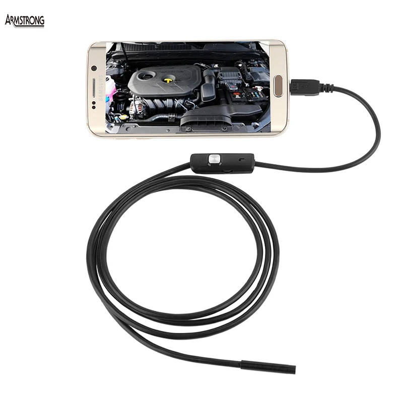5 5mm Lens USB Endoscope 6 LED IP67 Waterproof Camera Endoscope 1M Mini Camera Mirror As