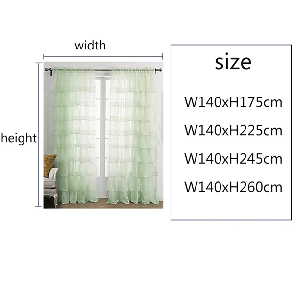 White Blinds Rod Curtain Tulle Multi-layered Lace Curtains for Bedroom Window Solid Color Blackout Curtain Home Use Cortinas