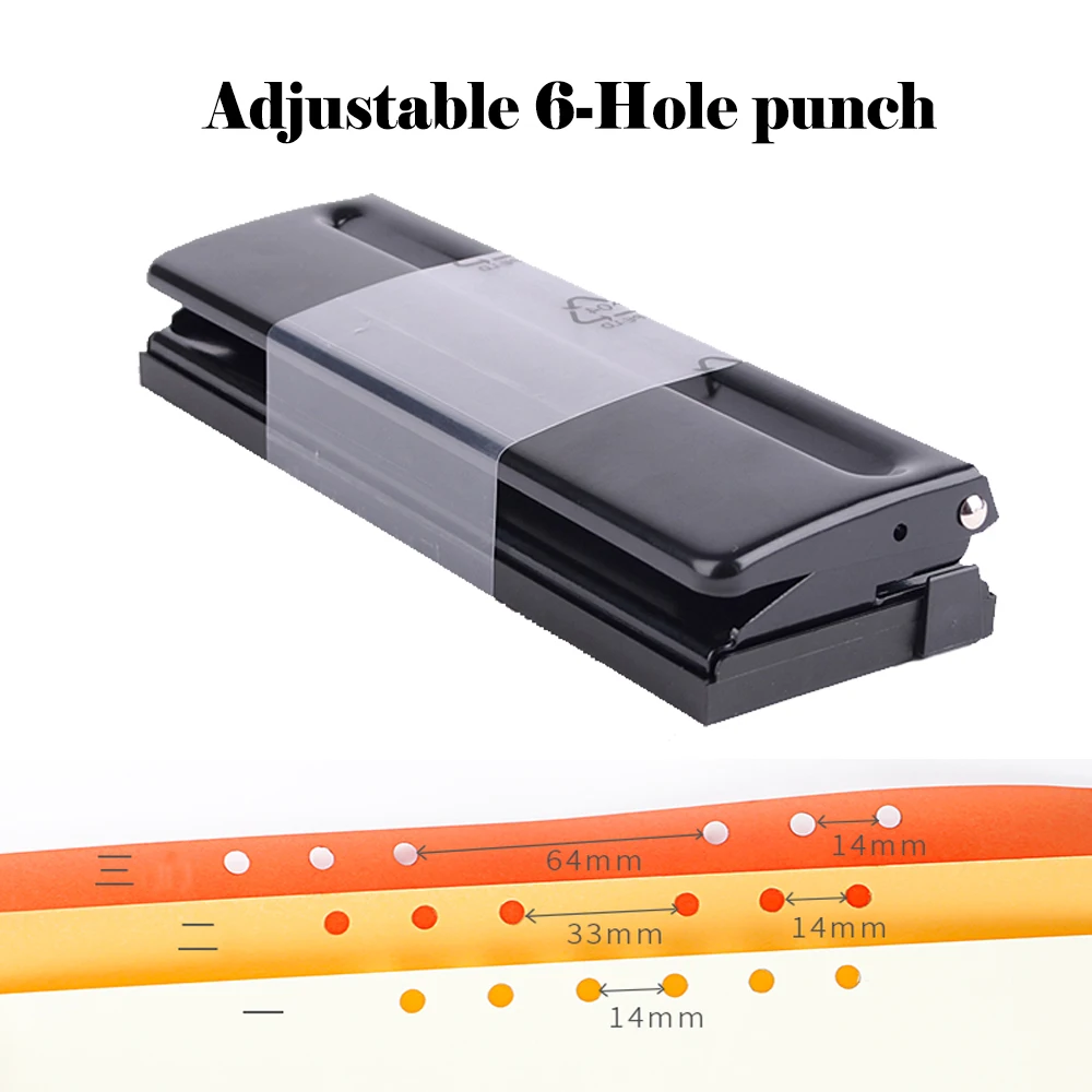 Buy Adjustable 6 Hole Punch 6 holes punch loose leaf