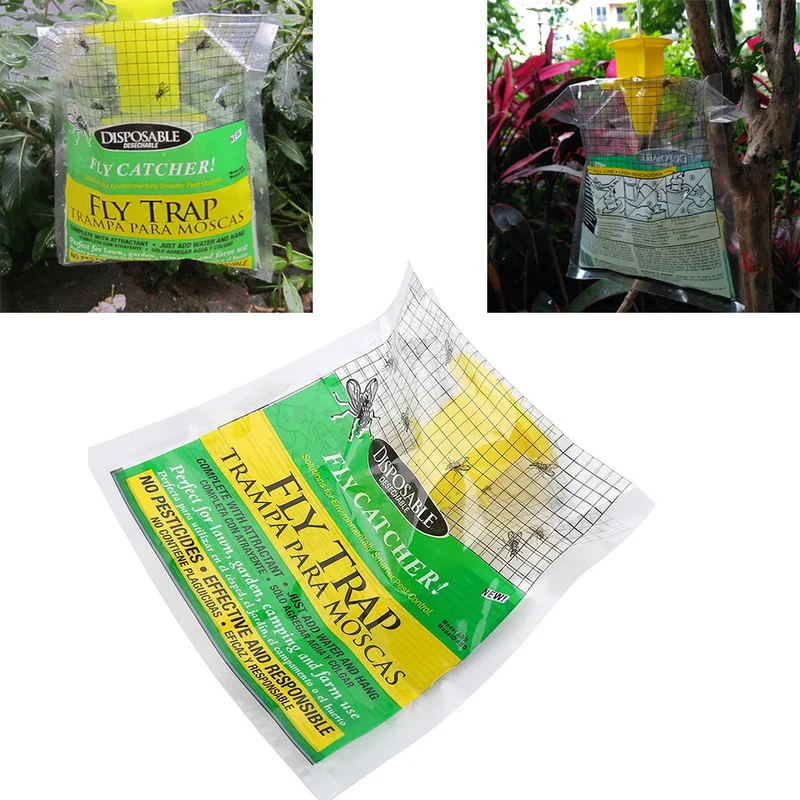 

Outdoor Disposable Plastic Hanging Bait Bag Fly Trap Catcher Bug Mosquito Killer Moth Insect Killer Pest Control Products