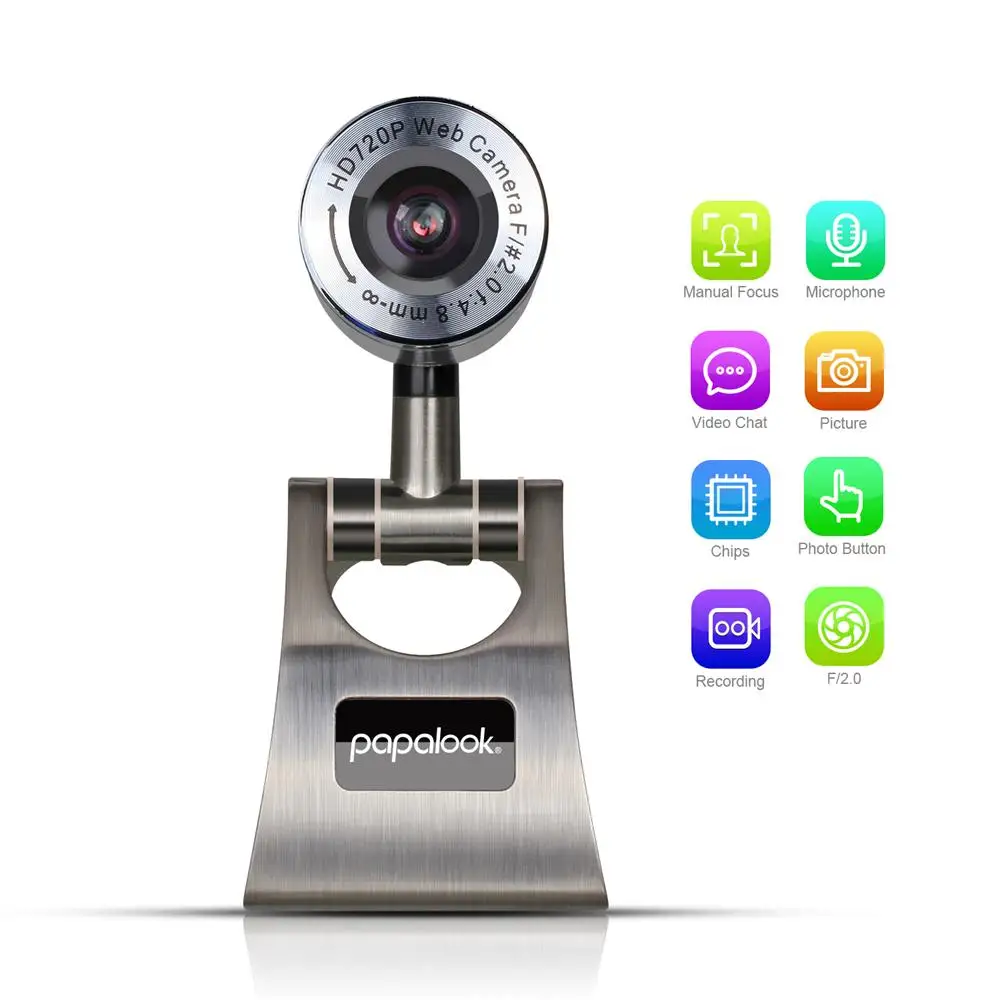 Papalook PA150 высокой четкости HD 720p веб-камера для компьютера ПК USB веб-камера Веб-камера со встроенным микрофоном Plug and Play