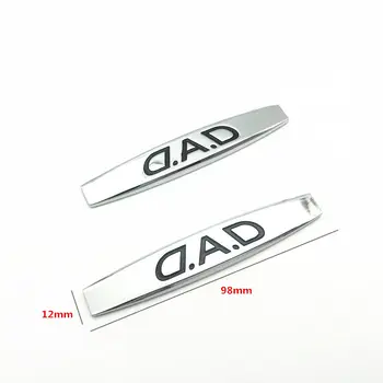 

2pcs/pair Car Styling Fender Side Sticker Metal Rear Trunk Emblem Badge for DAD Logo for Mercedes Benz Subaru XV Ford Focus Audi