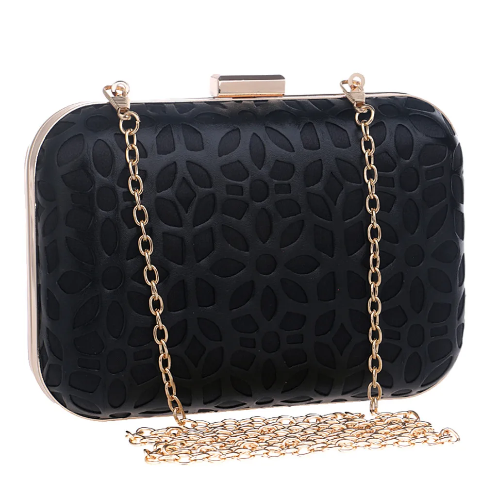 

2019 Gold Chain Clutch Bag For Lady Women's Handbag Fashion Envelope Bag Party Evening Clutch Bags Black Purse Day Clutch#g7