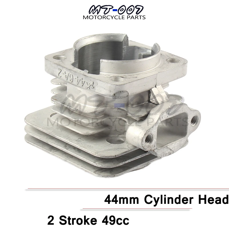 

Free Shipping Minimoto 44mm Cylinder Head For 2 Stroke 49cc Engine Parts Chinese Pocket Dirt Bike Mini Kids ATV Quad