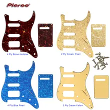 Fd Strat Guitar Parts-Para OS EUA \ México 72 '11 Orifício Do Parafuso Padrão St Humbcker Hss Guitarra Placa Zero pickguard & Placa Traseira(China)