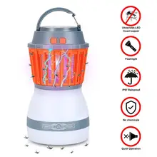 HobbyLane Многофункциональный 5 в Портативный 2 в 1 Светодиодный светильник для кемпинга, лампа от комаров с солнечной панелью для сада, пешего туризма, домашнего использования