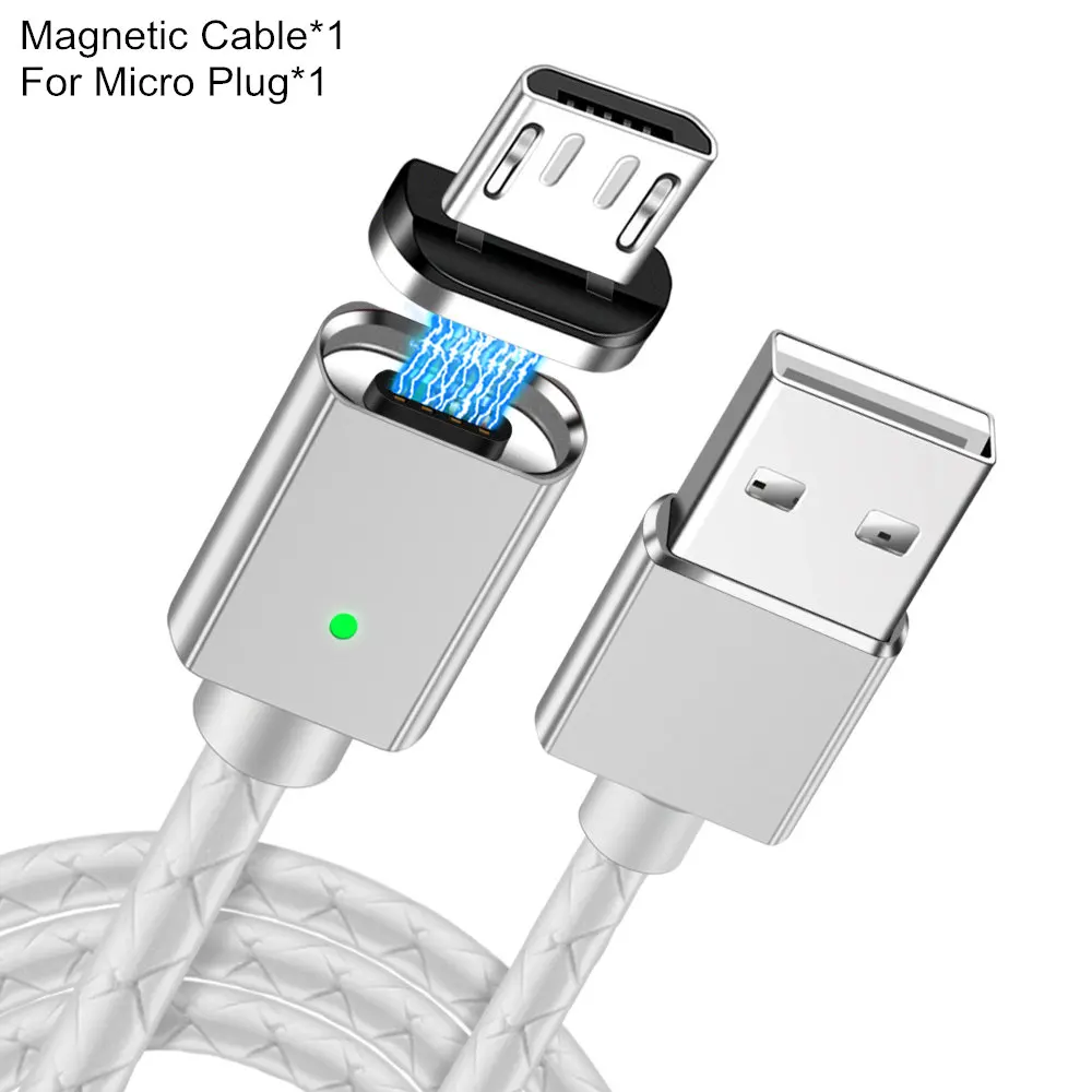 Магнитный кабель Micro usb type C адаптер для быстрой зарядки телефона Microusb type-C магнитное зарядное устройство usb c для iPhone XS MAX samsung xiaomi - Цвет: silver micro USB