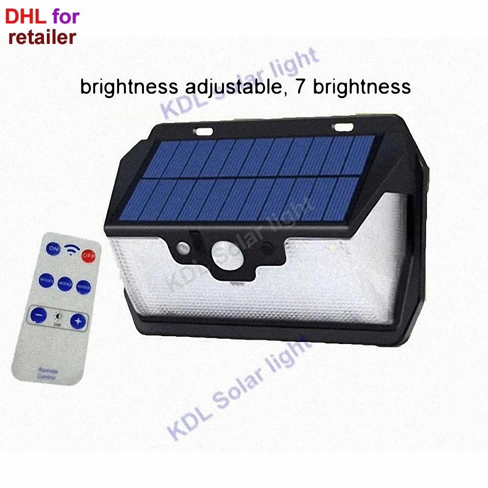 

55 LED 900lm Solar Light remote control radar smart 3 side lighting smart switch 1 year warra cam street wall lamp yard camp g