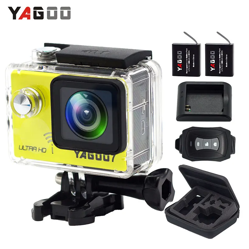 Экшн камера оригинальный YAGOO7 Ultra HD 4 К/24fps Wi Fi 2.0 &quot170D 1080 P 30 м водонепроницаемый