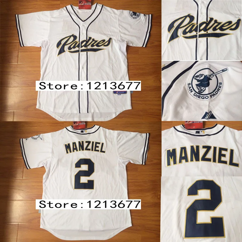 Free Shipping San Diego Padres Jerseys 2 Johnny Manziel Jersey White