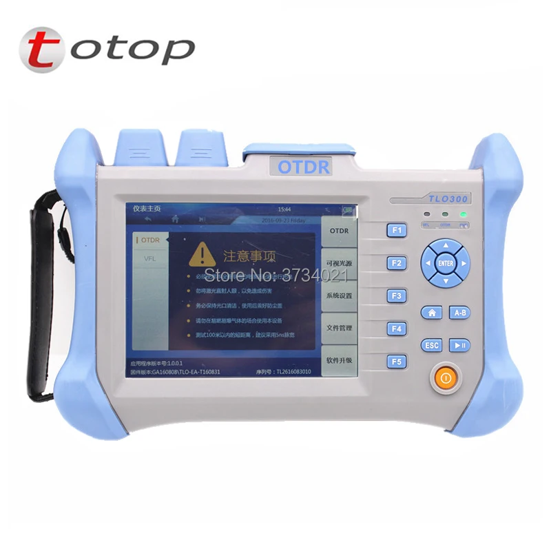 

Handheld OTDR TLO-300 OTDR 1310/1550nm 30/32dB,Integrated VF,Touch Screen Optical Time Domain Reflectometer VFL