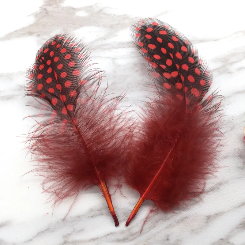 FreeShippingabout5-12cm Случайные Смешанные цвета перья фазана, курицы красивая чайка перо декоративное перо аксессуары 500 шт - Цвет: red