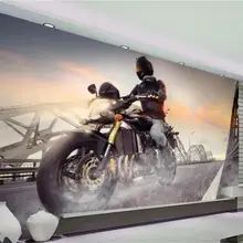 3d фото обои на заказ размер гостиная настенные стикеры мотоцикл 3d картина Диван ТВ Фон Нетканые Настенные обои