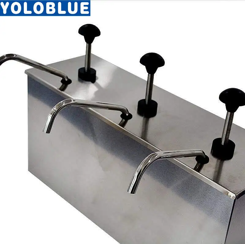 3-Bucket-Sauce-Dispenser-Pump-Squeeze-Condiment-Dispensing-Stainless-Steel (3)_副本