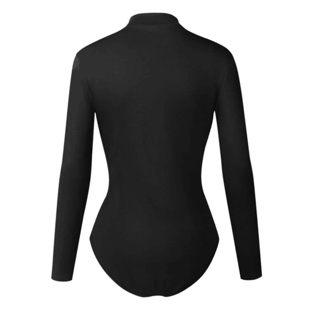 Sexy Turtleneck Halter Bodysuit Women Tops Choker Hollow Out Skinny Playsuit Black Romper Female Long Sleeve Body Suit Femme Sexy Turtleneck Halter Bodysuit Women Tops Choker Hollow Out Skinny Playsuit Black Romper Female Long Sleeve Body Suit Femme