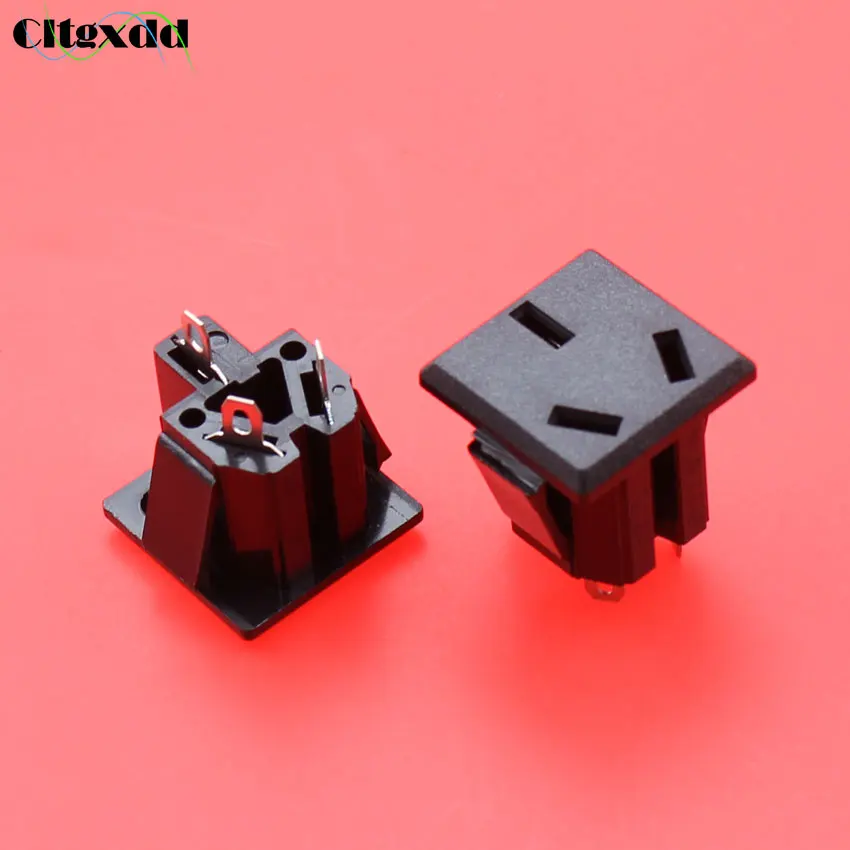 

cltgxdd 1pcs New SS-6B 3Pin American Outlet Socket 15A 125V AC Power Socket jack connector Power Plug 3 pin black