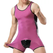 Мужское сексуальное боди для геев, мужское нижнее белье из искусственной кожи и шелка, мужское нижнее белье на подтяжках