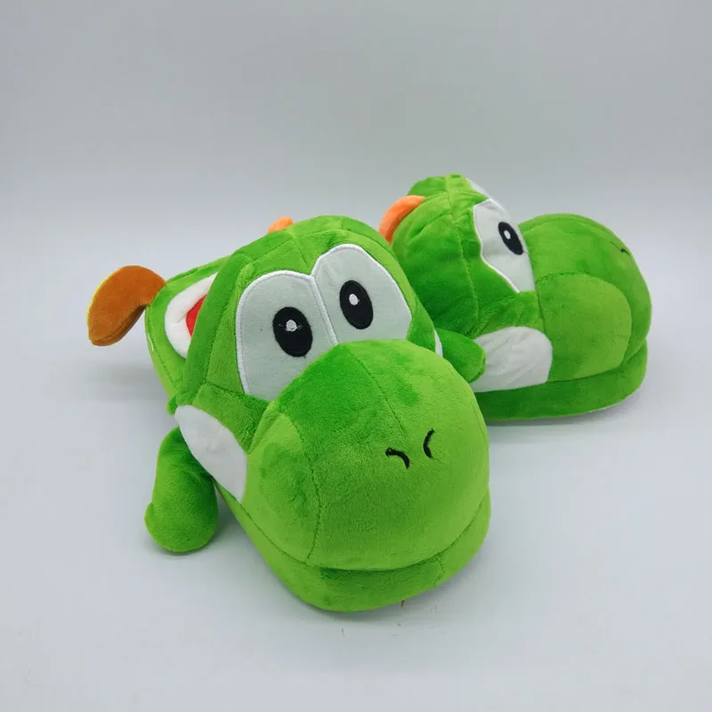Anime Cartoon  Bros Yoshi Plush Shoes Home House Winter Slippers for Children Women Men Kids Slippers 