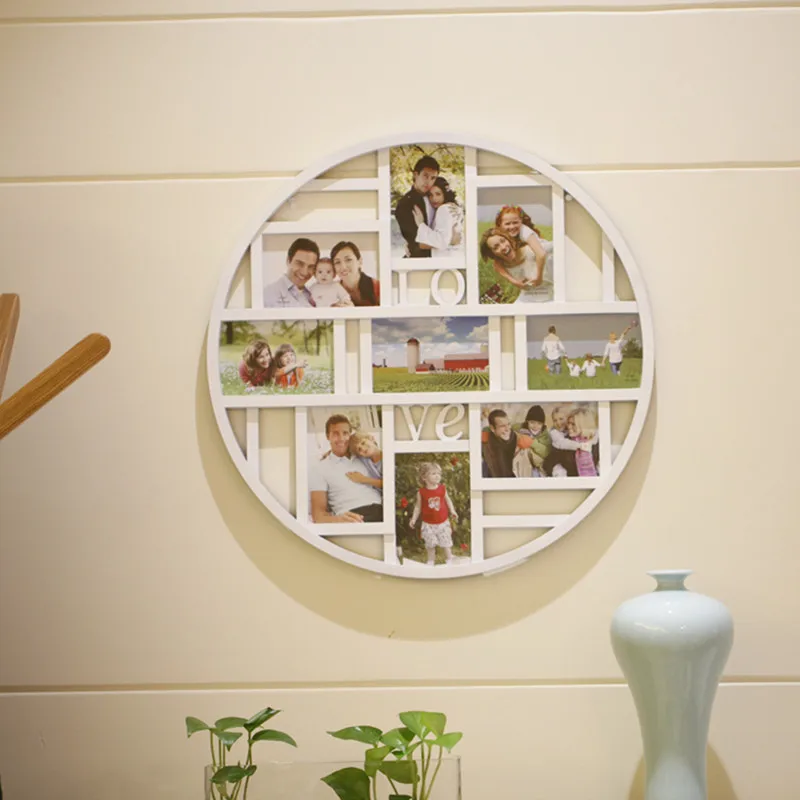 New arrival love combination one piece photo frame photos of wall circle wall photo frame home decor wedding homeation