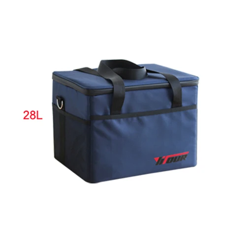 Navy blue 28L Mihawk Экстра большая сумка-холодильник Женская утолщенная ледяная сумка мужская изолированная сумка для обеда тепловой холодный свежий контейнер для еды для пикника - Цвет: Navy blue 28L