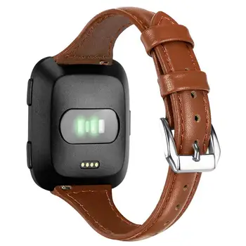 

NEW Luxury Grain Leather Band Replacement Accessories Versa Genuine Leather Adjustable Wristband Strap For Fitbit Versa